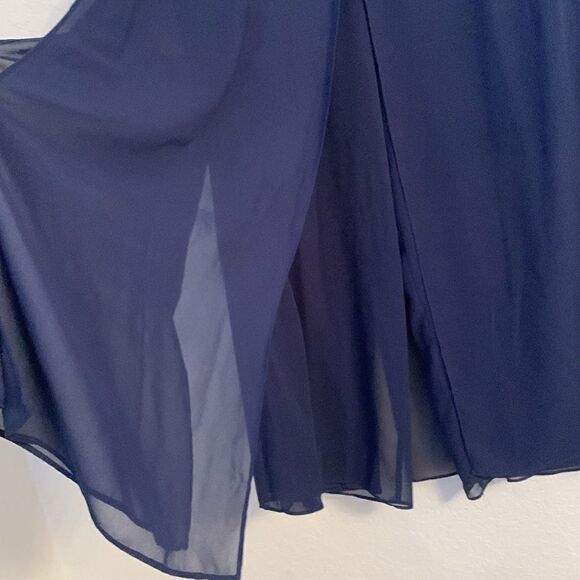 Emma Street Navy High Waisted Wide Leg Mesh Pant Size 18W - Picture 11 of 14